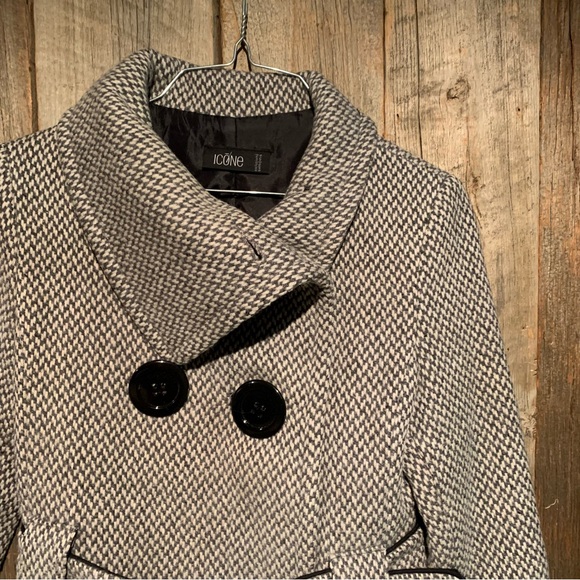 Icone Wool Blend Double Breasted PeaCoat - Picture 6 of 16